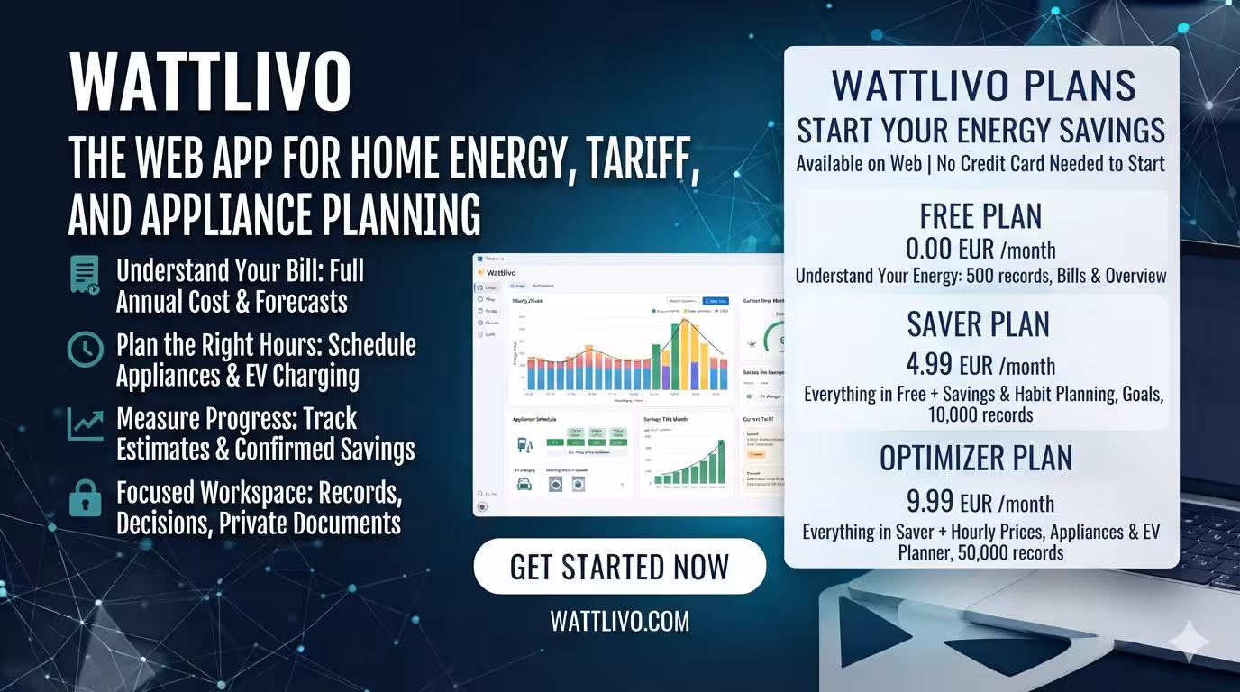 Wattlivo — home energy, tariff and appliance planning