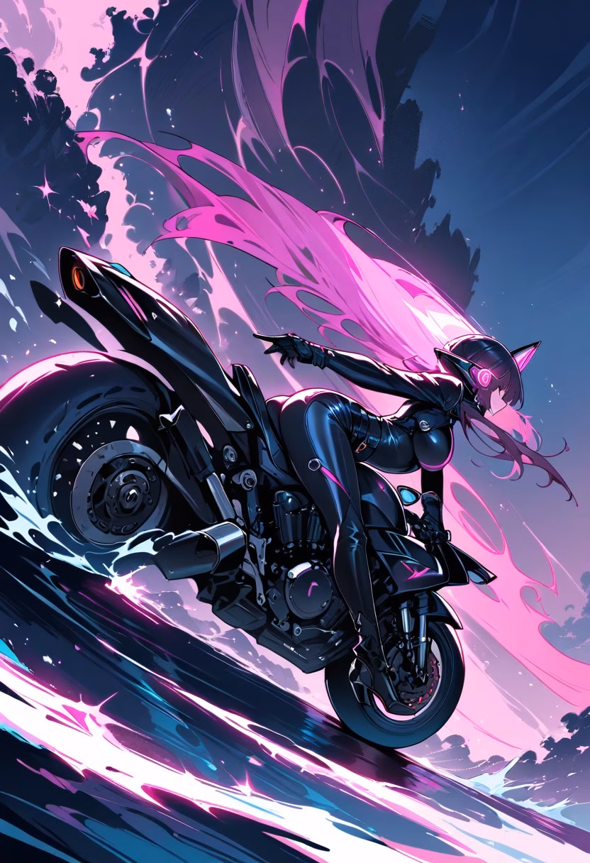 Motorcycle On Coastal Road — view 3 — sleek motorcycle, cruising along a winding coastal cliff road, faint ocean spray drifting from crashing waves below, dus